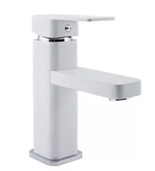 Смеситель для раковины Славен Коттедж СЛ-ОД-Н1Б с литым изливом, белый