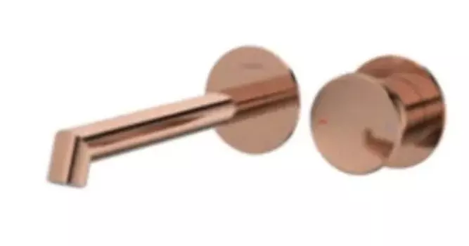 Смеситель для раковины Teska ARTE E5509 розовое золото
