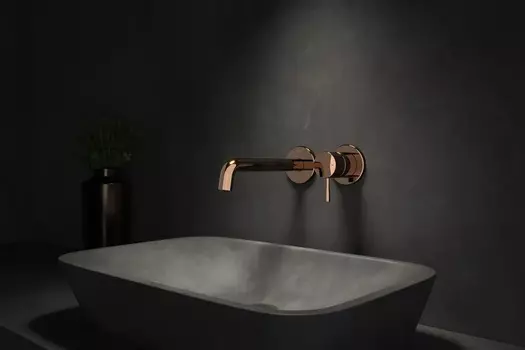 Смеситель для раковины Teska ATLAS E5709 розовое золото