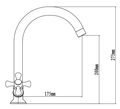 Смеситель для раковины VODA Laguna LGN26 хром