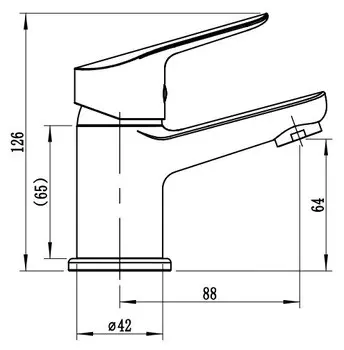 Смеситель для раковины VODA Spring SG26 хром