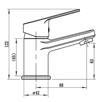 Смеситель для раковины VODA Tide TD26 хром