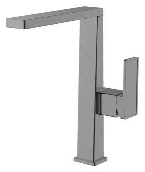 Смеситель для раковины высокий D&C Domincare DC01112BGM оружейная сталь