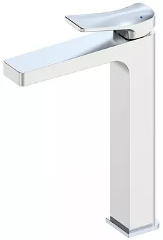 Смеситель для раковины высокий Panta PT239006CBW хром/белый