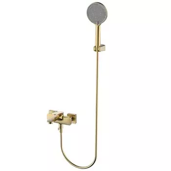 Смеситель для ванны с душем AQUAme Imola AQM6712BG шлифованное золото