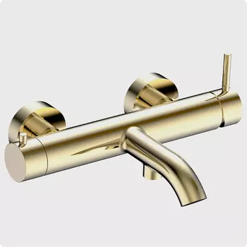 Смеситель для ванны с душем AQUAme Siena AQM6212BG золото шлифованное