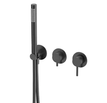 Смеситель для ванны с душем AQUAme Siena AQM8805MB черный матовый