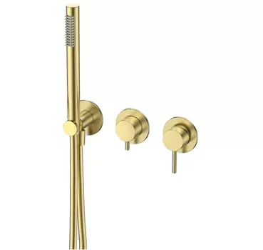 Смеситель для ванны с душем AQUAme Siena AQM8805BG золото шлифованное