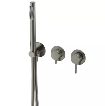 Смеситель для ванны с душем AQUAme Siena AQM8805GM хром черный