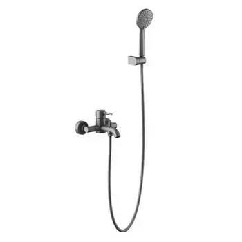 Смеситель для ванны с душем Aquatek Европа AQ1349BGM оружейная сталь