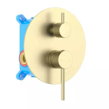 Смеситель для ванны с душем Aquatek Европа AQ1346BG золото шлифованное