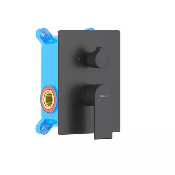 Смеситель для ванны с душем Aquatek Лира AQ1446MB черный матовый