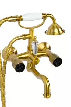 Смеситель для ванны с душем Boheme Royal Cristal 313-Royal/CRST black бронза