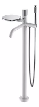 Смеситель для ванны с душем Boheme Stick 129-WCR.2 напольный, белый, хром touch