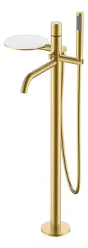 Смеситель для ванны с душем Boheme Stick 129-MG золото матовое diamond