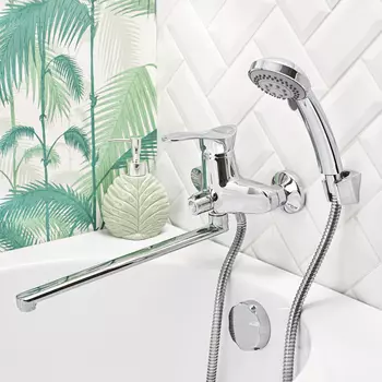 Смеситель для ванны с душем BOOU B8173-18F хром