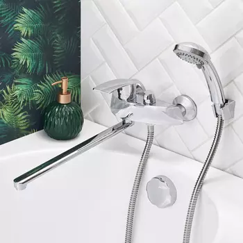 Смеситель для ванны с душем BOOU B8213-46F хром