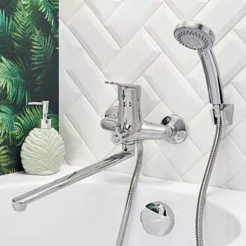 Смеситель для ванны с душем BOOU B8282-45F хром