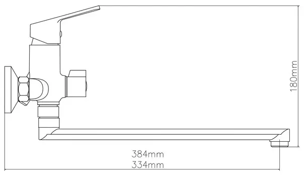 Смеситель для ванны с душем ESKO Mumbai MI31 хром