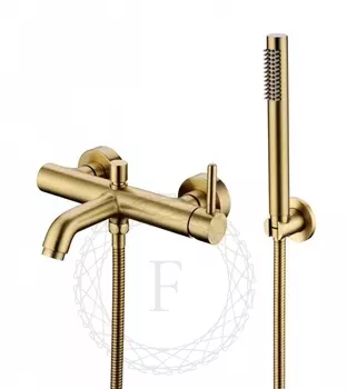Смеситель для ванны с душем Filarete Roun FL2120MG золото матовое