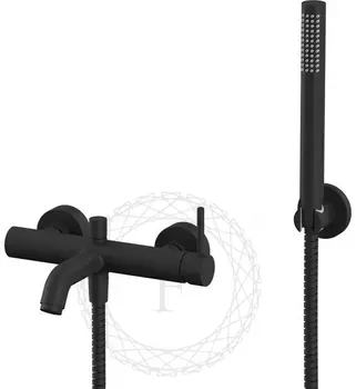 Смеситель для ванны с душем Filarete Roun FL2120BL черный матовый