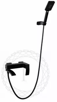 Смеситель для ванны с душем Filarete Waterfall FL2110BL черный матовый