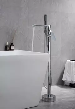 Смеситель для ванны с душем Frank F2066 Chrom напольный, хром