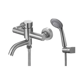 Смеситель для ванны с душем G-lauf ZAP ZAP3-A090 нержавеющая сталь