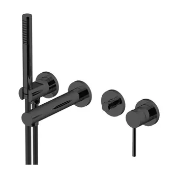 Смеситель для ванны с душем Gattoni CIRCLE ONE 9005/90NO черный