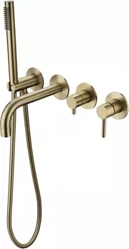 Смеситель для ванны с душем Grocenberg GB5070MG золото матовое