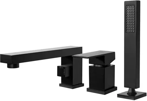 Смеситель для ванны с душем Grocenberg GB6008BL черный матовый