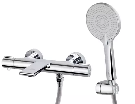 Смеситель для ванны с душем Kaiser Serio 05322 с термостатом, хром