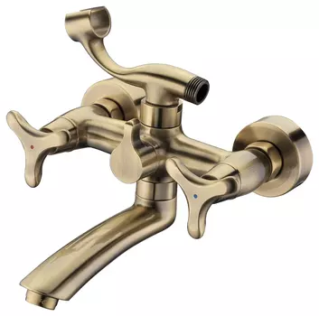 Смеситель для ванны с душем Kaiser Trio 57122-1 бронзовый