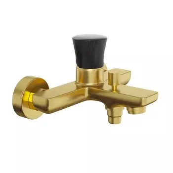 Смеситель для ванны с душем Paini Domus 18PJ111PZ золото брашированное