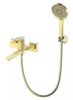 Смеситель для ванны с душем Panta PT639010BG золото матовое