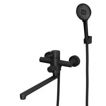 Смеситель для ванны с душем Rush Melos SUS1101-51Black черный матовый