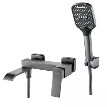 Смеситель для ванны с душем Shevanik S4002T оружейная сталь