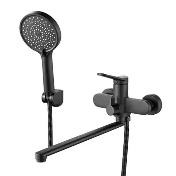 Смеситель для ванны с душем Shevanik S4322H черный