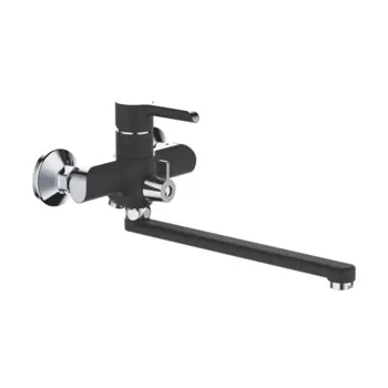 Смеситель для ванны с душем Shevanik S6022H черный/хром