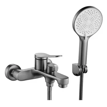 Смеситель для ванны с душем Shevanik S6202T оружейная сталь