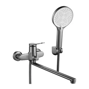Смеситель для ванны с душем Shevanik S6222T оружейная сталь