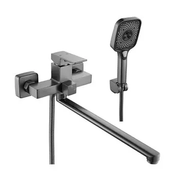 Смеситель для ванны с душем Shevanik S9622T оружейная сталь