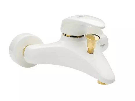 Смеситель для ванны с душем Shouder Senior 0140116 слоновая кость / золото