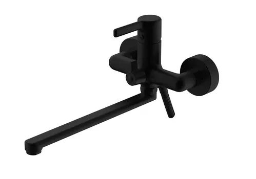 Смеситель для ванны с душем Voda Column Black CLM31B черный