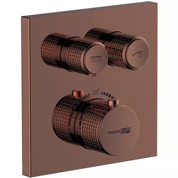 Термостат для ванны с душем WasserKRAFT Asphe 7748 Thermo розовое золото