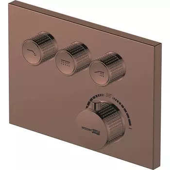 Смеситель для ванны с душем WasserKRAFT Asphe 7758 Thermo розовое золото