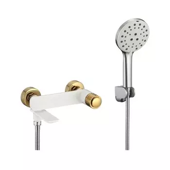 Смеситель для ванны Savol S-601831WB, белый/золото