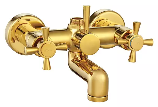 Смеситель E.C.A. Quattro 102802230 для ванны с душем, золото
