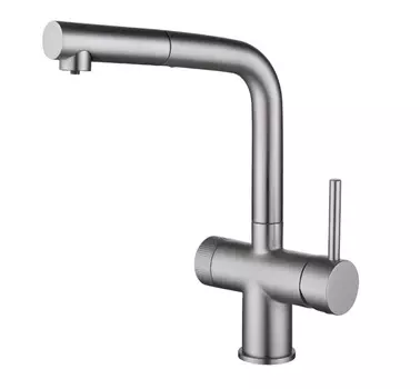 Смеситель Emar Steel ЕС - 7026 Satin для кухни, сатин