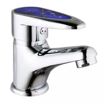 Смеситель Fashun A1050BLUE для раковины хром/синий